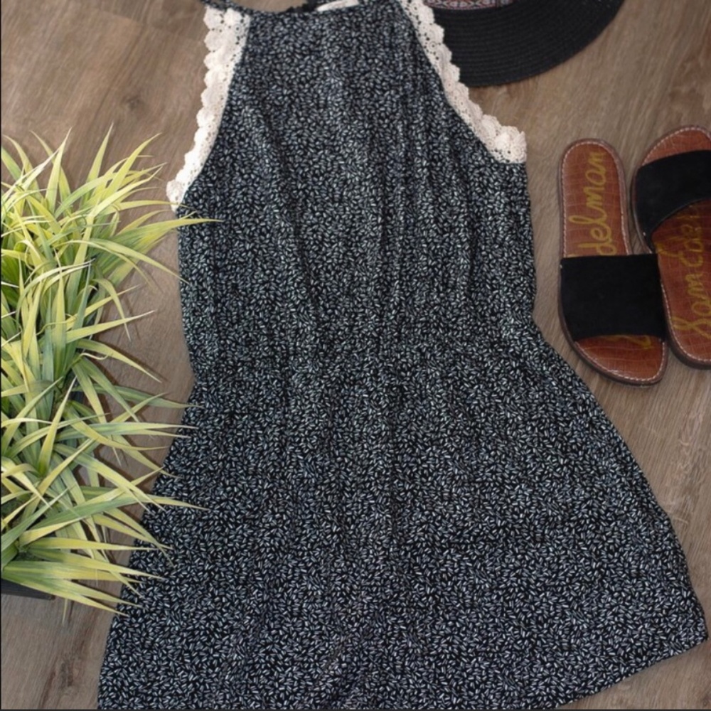 Black & White Print Romper - Picture 1 of 4